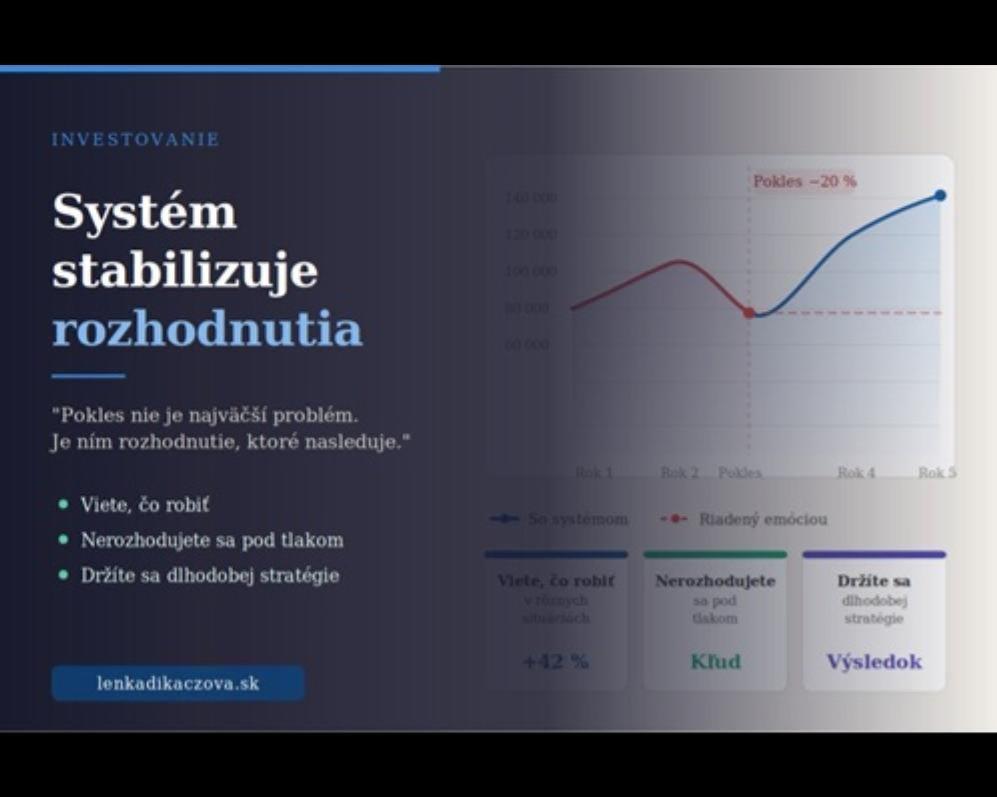 Najťažší moment investovania je prvý väčší pokles